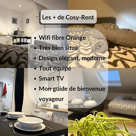 Semesterbostad Cosy Rent Studio 1tv - Wifi Proche Gare Strasbourg